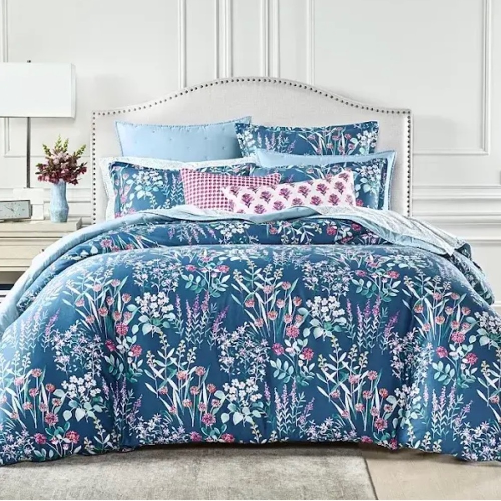 Sky Midnight Meadow 3.-pc KING Duvet Cover & Shams Set $315
